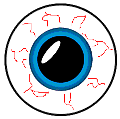 Eyeball bloodshot eyes clipart