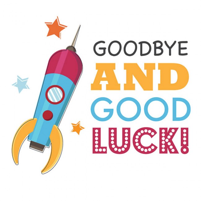 Goodbye and good luck clipart 2
