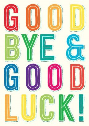Goodbye and good luck clipart 3