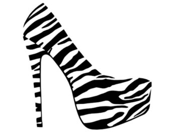 High heel shoe decal clip art