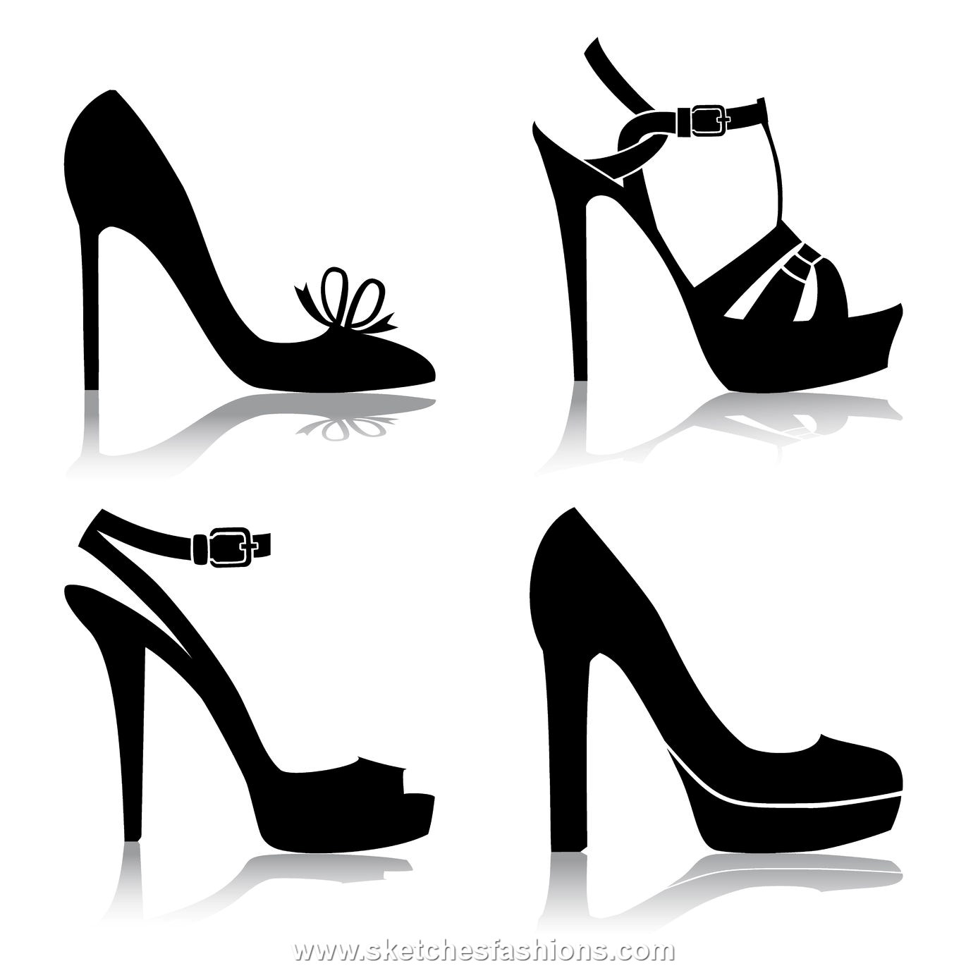 High heel shoes style style and heels on clip art 2