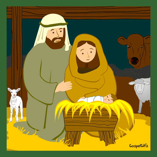 Mary and baby jesus clipart 3