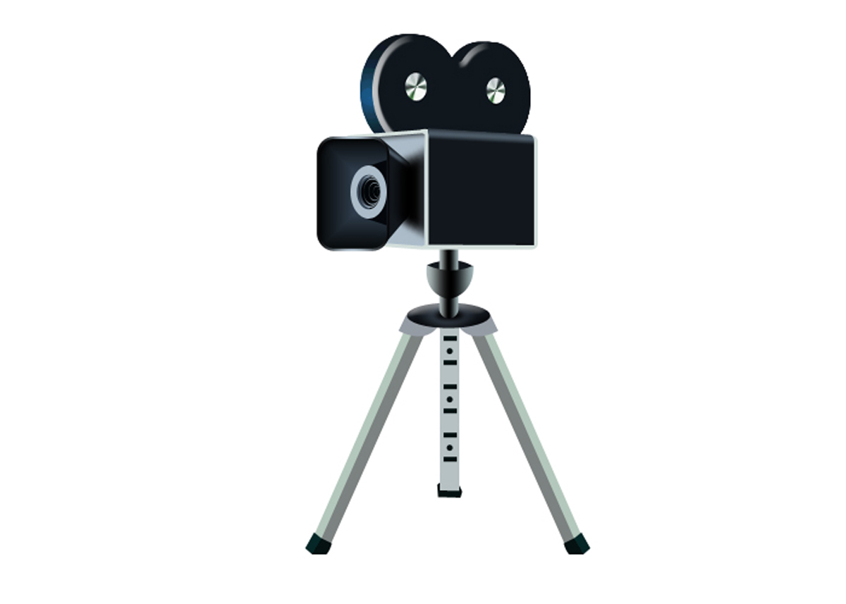 Old movie camera clipart 6