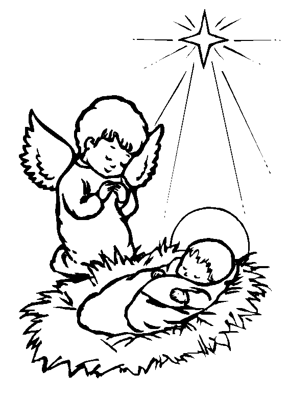 Picture of baby jesus in a manger clipart 2