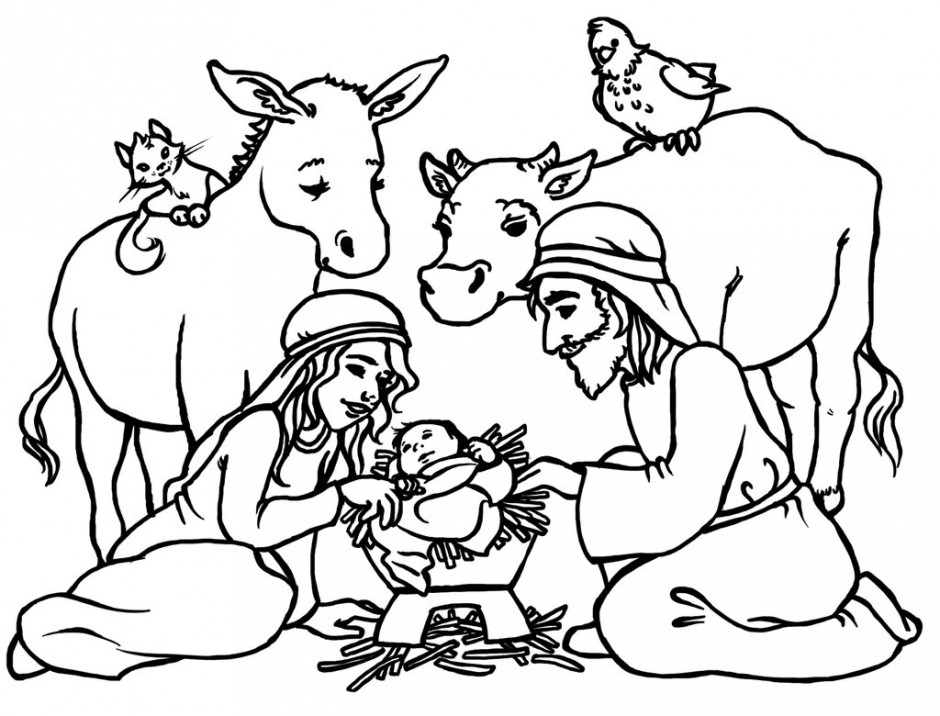 Picture of baby jesus in a manger free download clip art