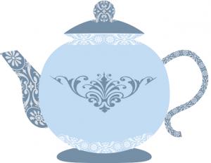 Pink vintage teapot clipart 3