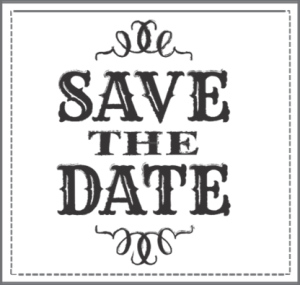 Save the date clipart black and white clipartfest