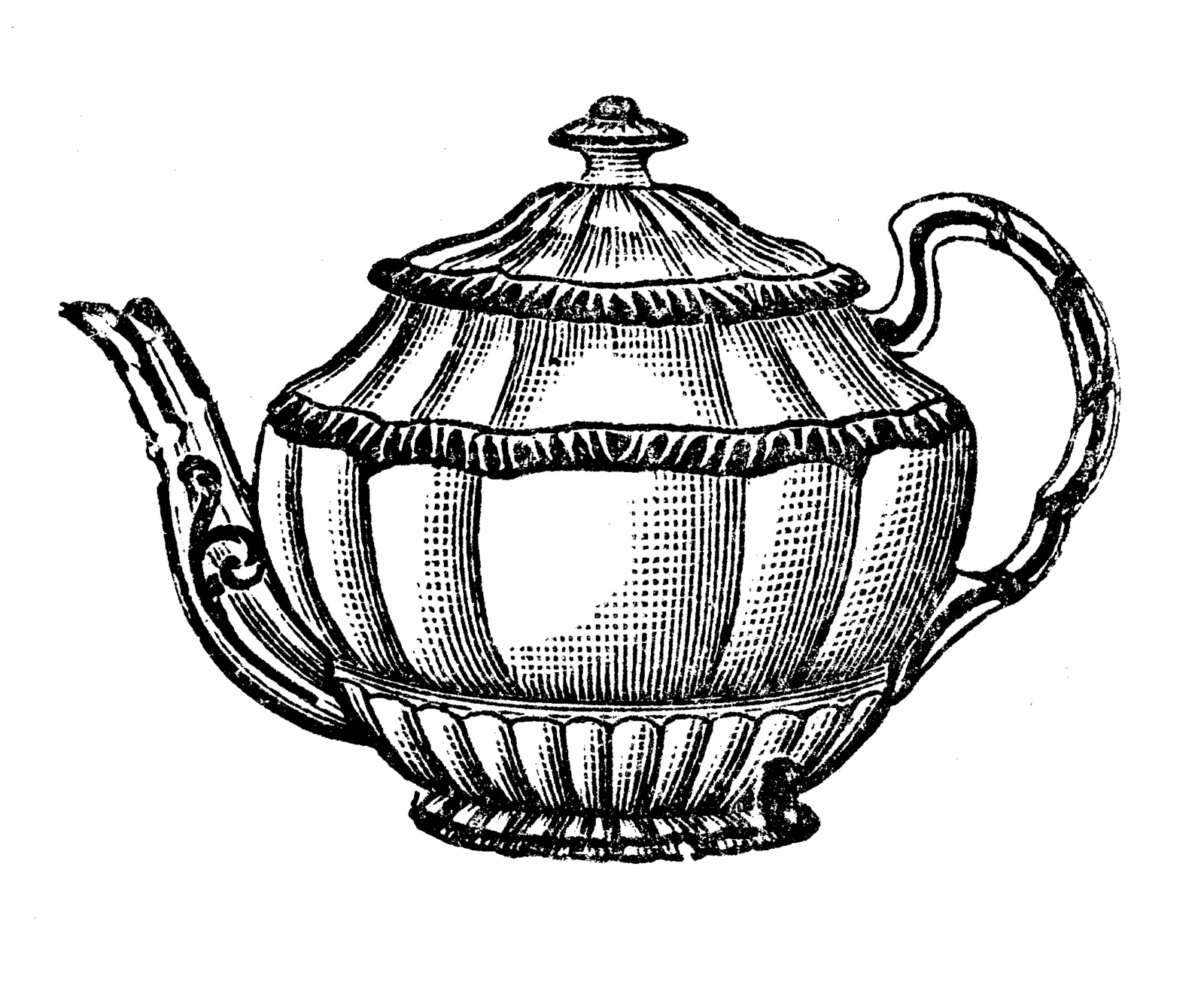 Teapot clip art outline free clipart images 5