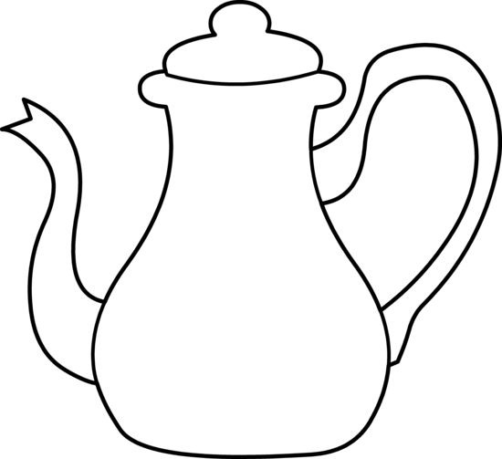 Teapot clipart black and white free images 3