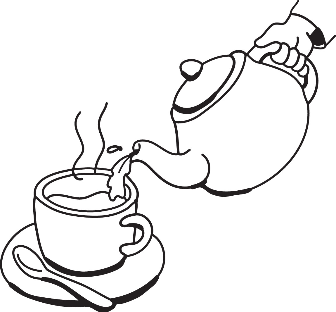 Teapot fancy teacup clip art free clipart images 2