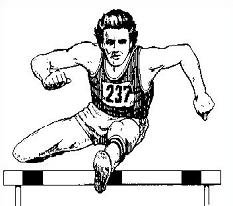 Track and field free track hurdles clipart