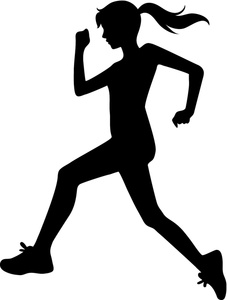 Track and field runner clipart image girl running or sprinting in a track and