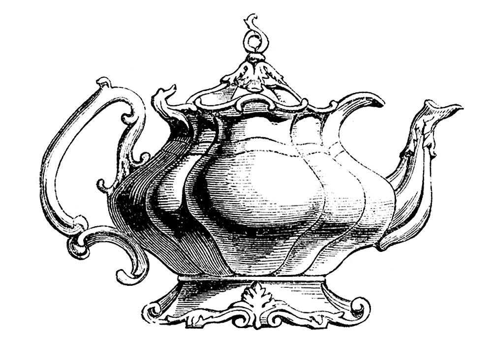 Vintage clip art teapot ever the graphics fairy