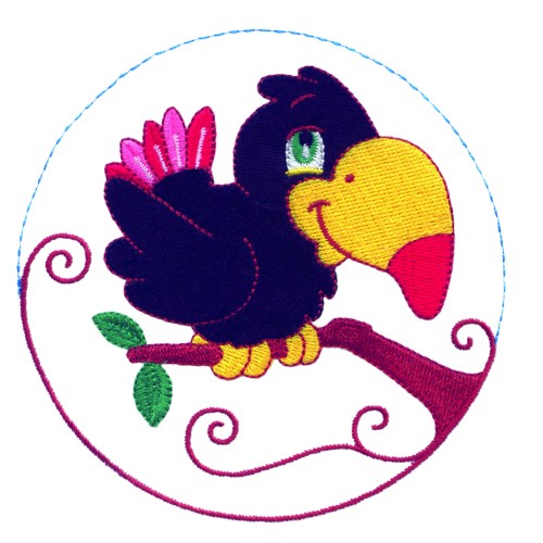 Animals embroidery design cartoon toucan from annthegran