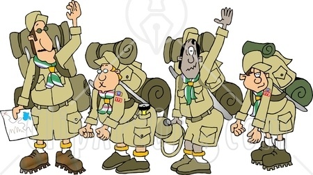 Boy scout hiking clipart 3
