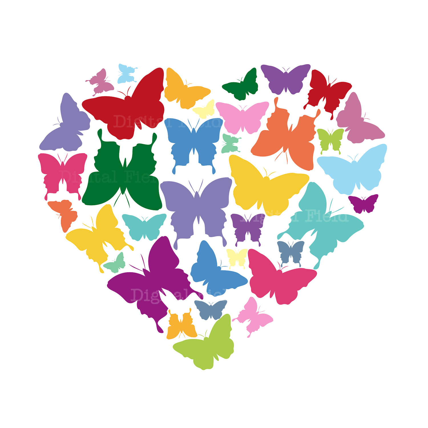 Butterflies clip art clipart 2