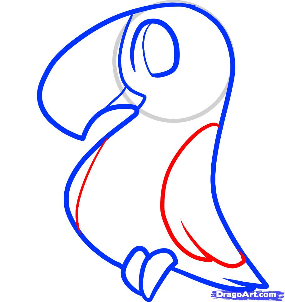 Cartoon toucan how to draw a toucan for kids step by animals for