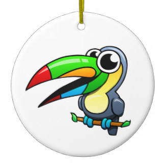 Cartoon toucan ornaments