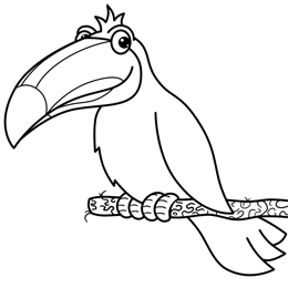 Cartoon toucan step by drawing lesson 2
