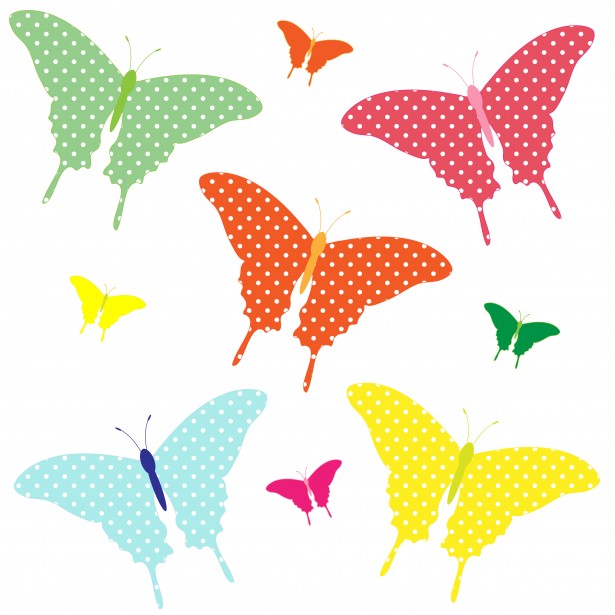Colorful butterflies clipart clipartfox 4