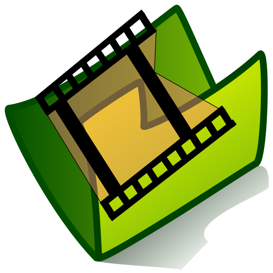 Folder video clipart vector clip art free design