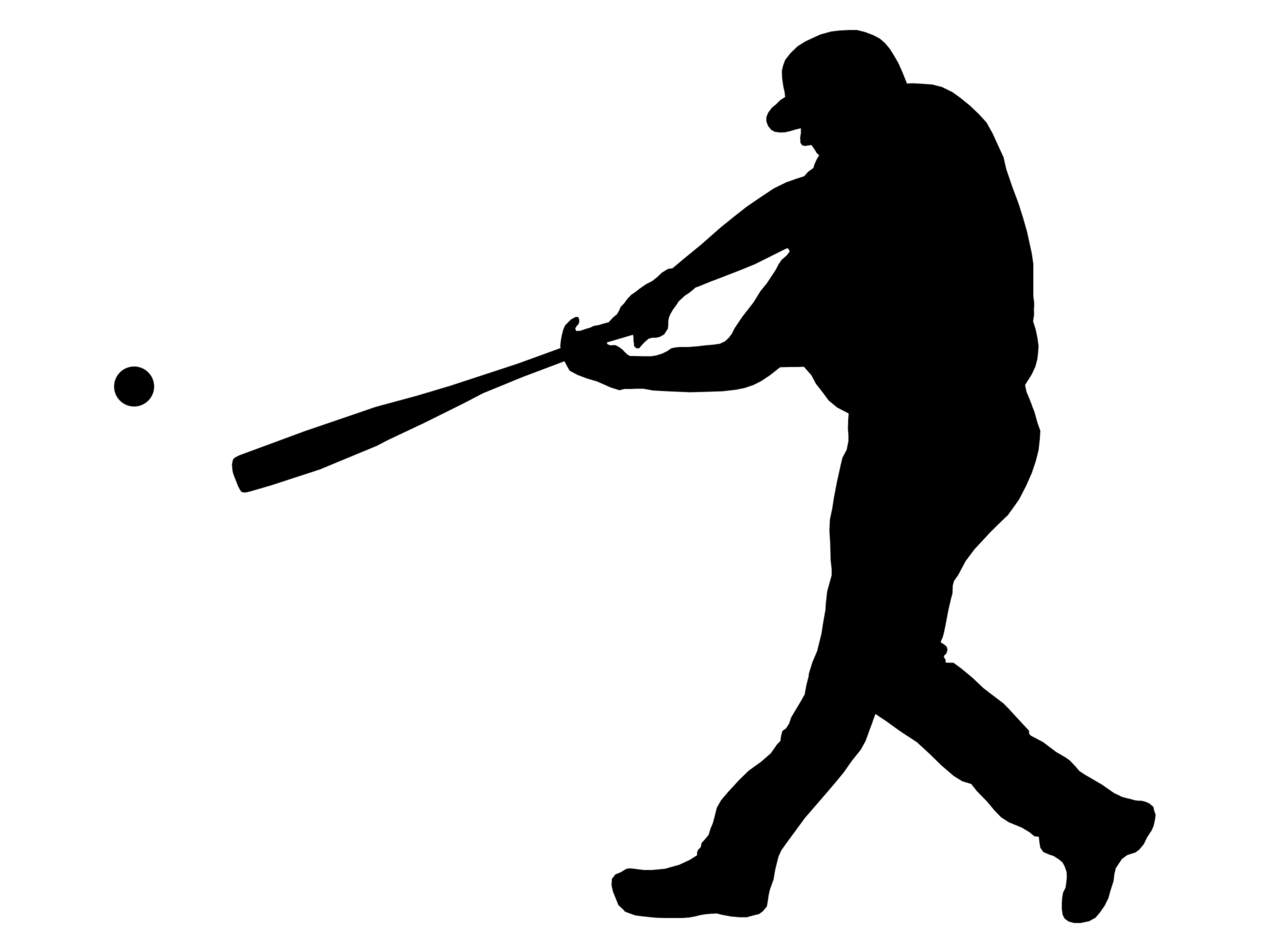 Free clipart baseball player silhouette 2