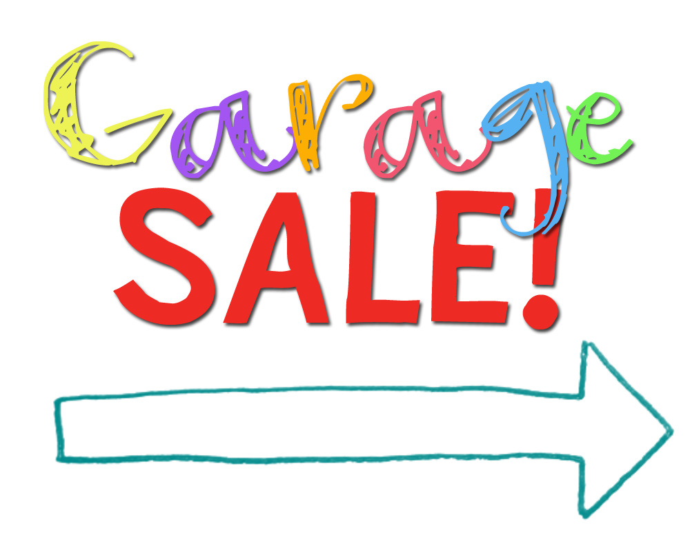 Free clipart garage sale sign