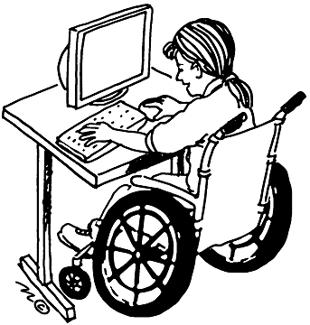 Girl reading in wheelchair clipart clipartfest