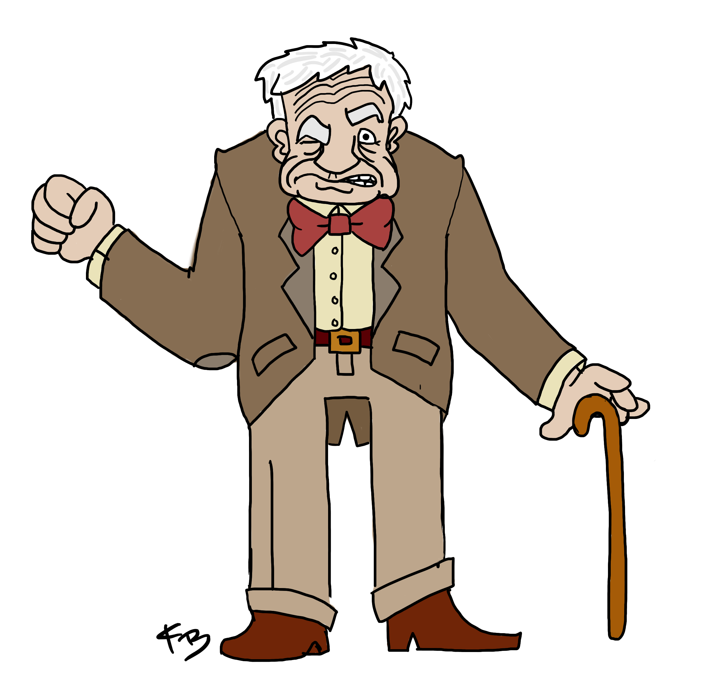 Clipart Grumpy Old Man