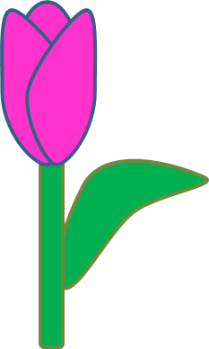 Purple tulip clipart
