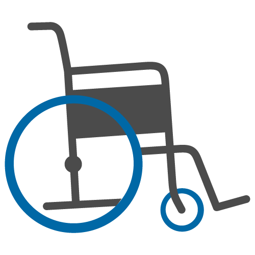 Pushing wheelchair clipart image