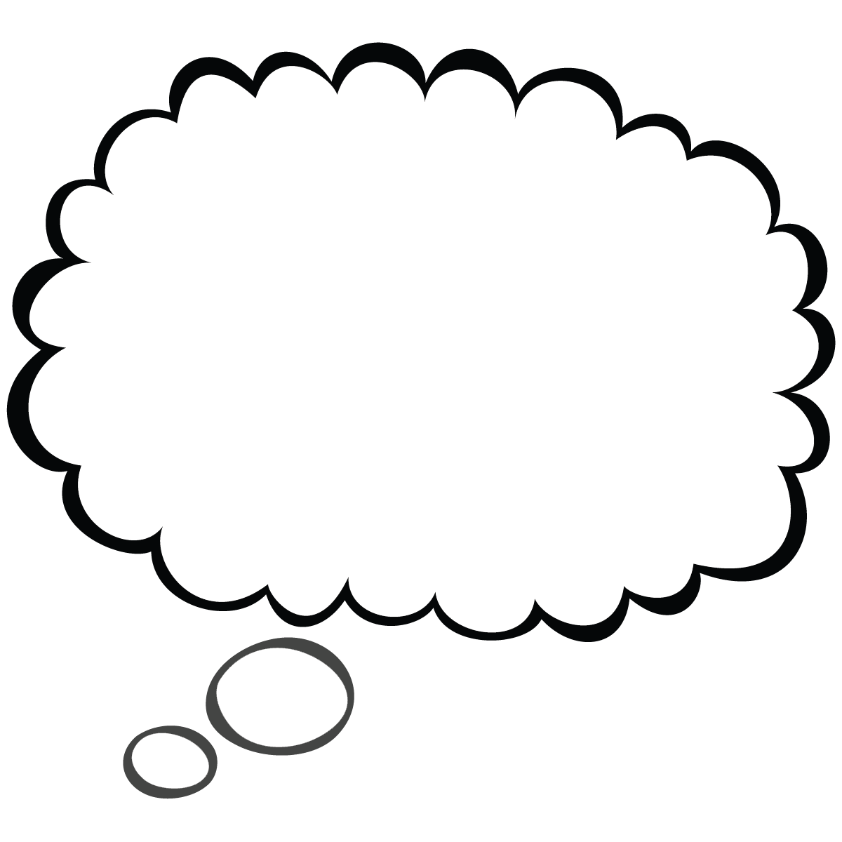 Thought bubble thought and speech bubbles clip art 2