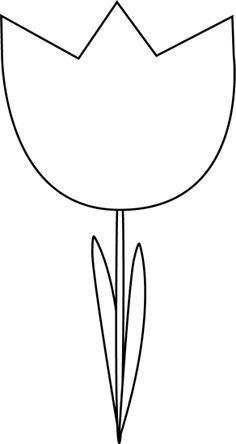 Tulip clipart black and white free images 3