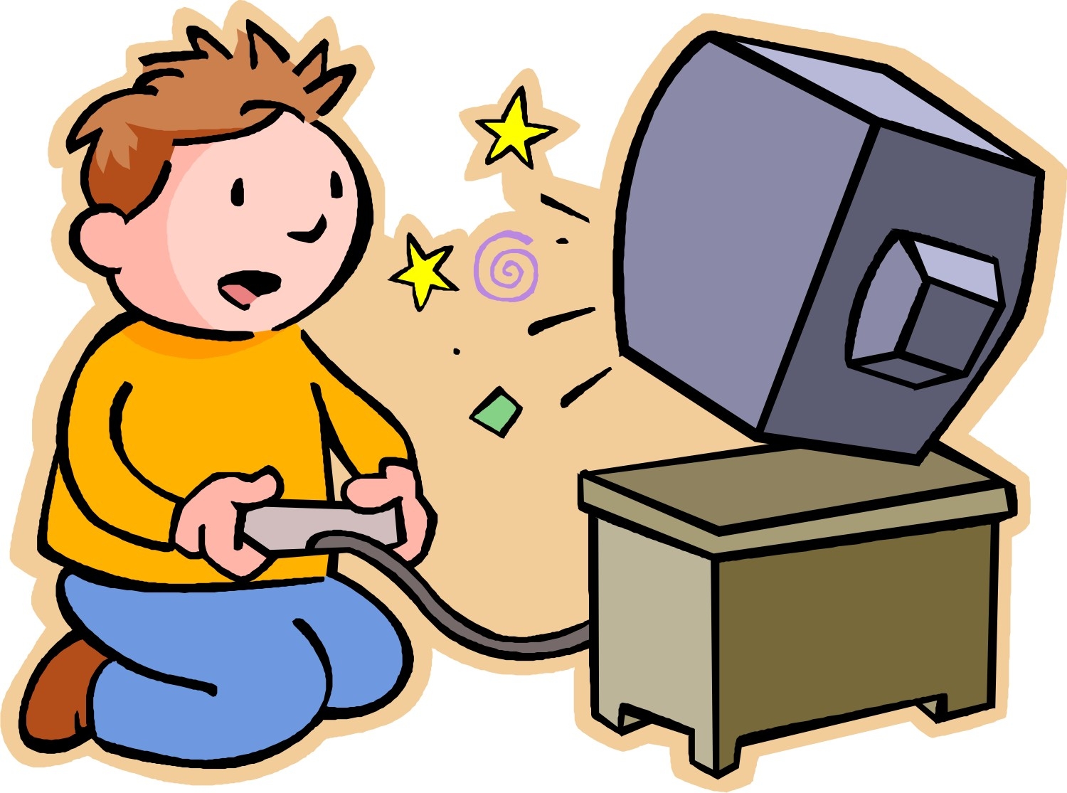 Watching a video clipart