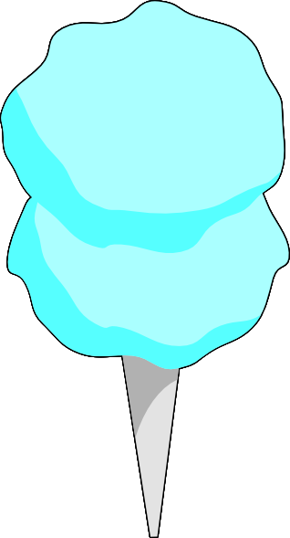 Blue cotton candy clip art at vector clip art