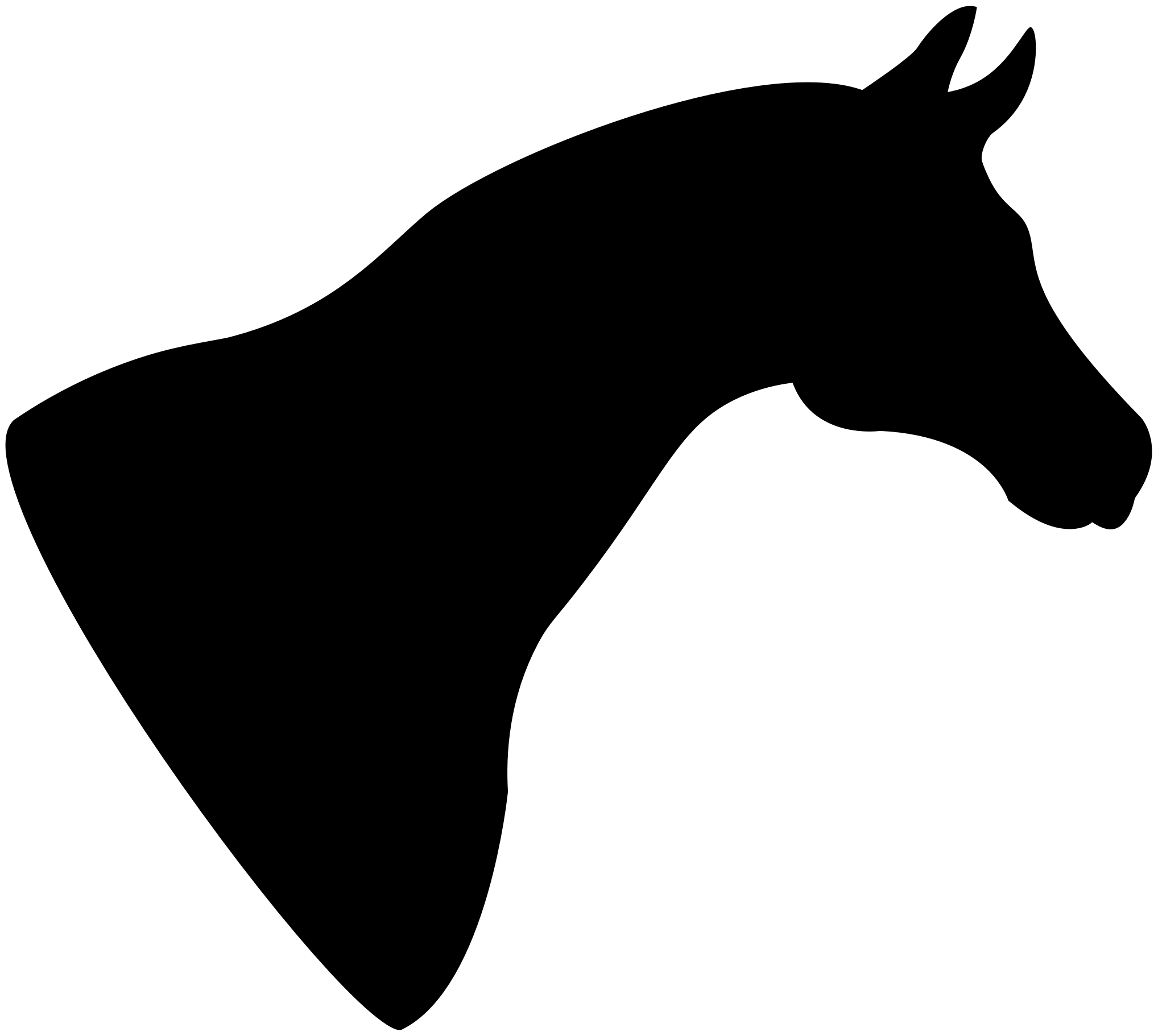 Clipart horse head silhouette