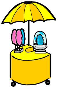 Cotton candy stand clip art