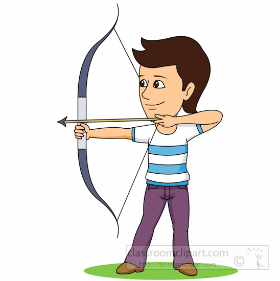 bow and arrow archery clipart