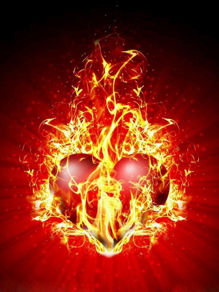 Heart with flames 0 images about flames fire passion on hearts clipart