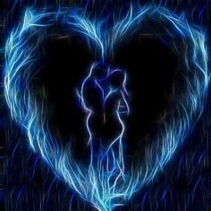 Heart with flames blue flame background for girls heart in blue fire clip art