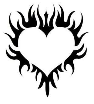 Heart with flames clip art clipart free download