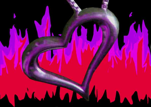 Heart with flames heart in purple flames by chocban on deviantart cliparts