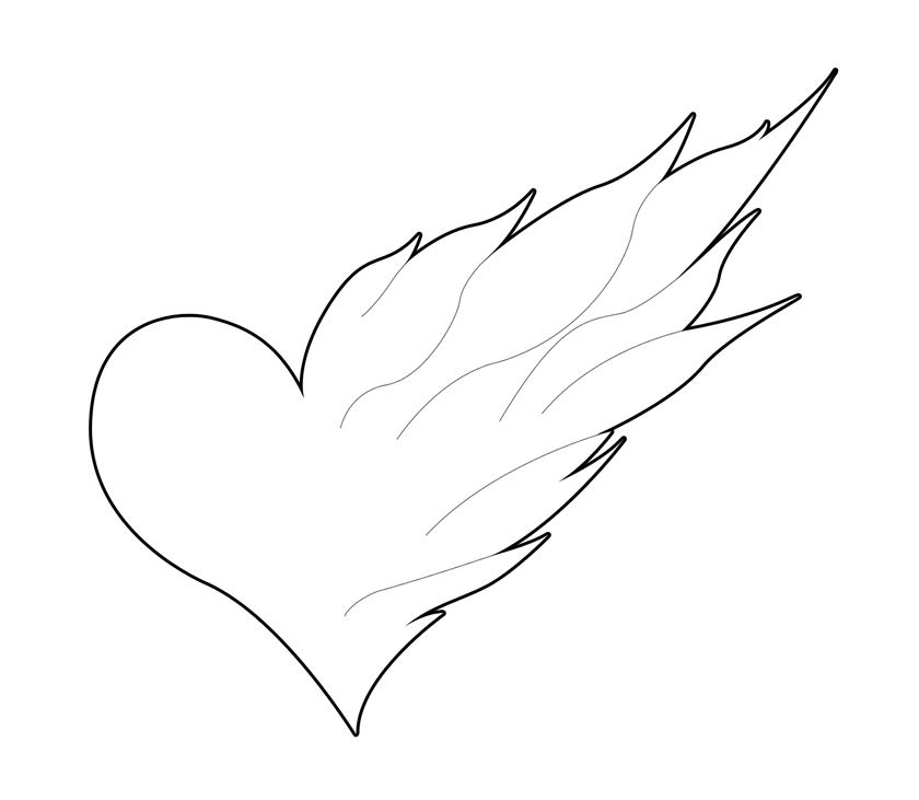 Heart with flames heart of flames tattoo by themarshall on deviantart clip art