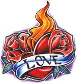 Heart with flames heart tattoos love and sacred tattoo designs cliparts ...