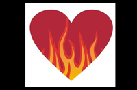 Heart with flames how to draw flaming hearts with flames and on fire easy step clipart