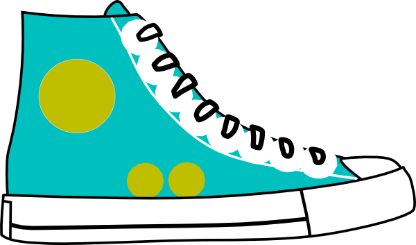 High top sneakers clipart