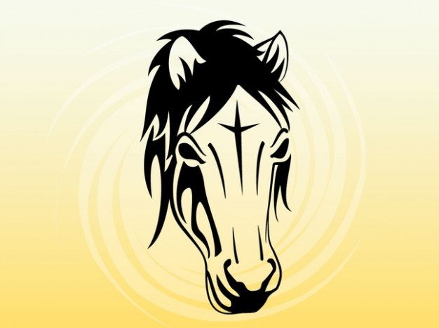 Horse head clip art vector free download