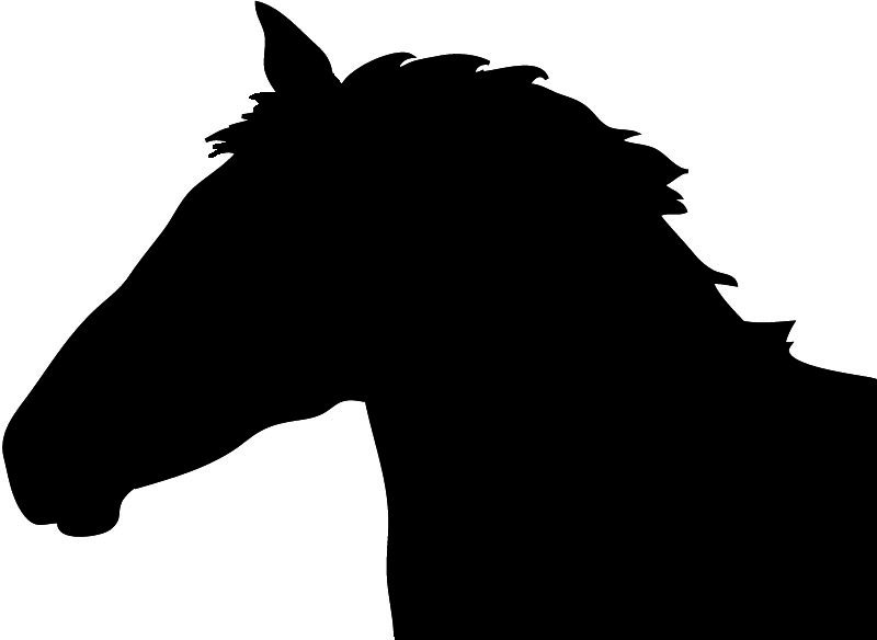 Horse head silhouette free clipart