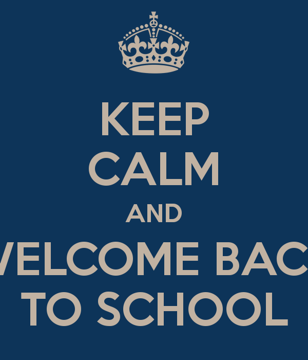 Keep calm welcome back clipart