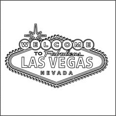 Las vegas sign and paths on clip art
